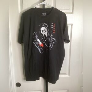 Ghost Face Black Graphic Tee, size Large